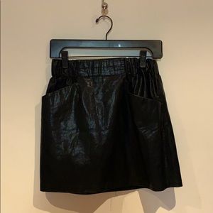 Faux leather skirt